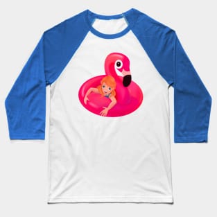 Flamingo Float Baseball T-Shirt